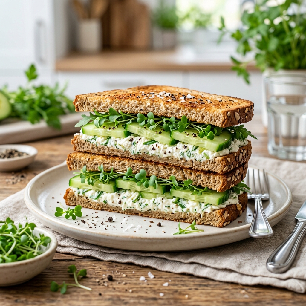 High Protein Cucumber Sandwich