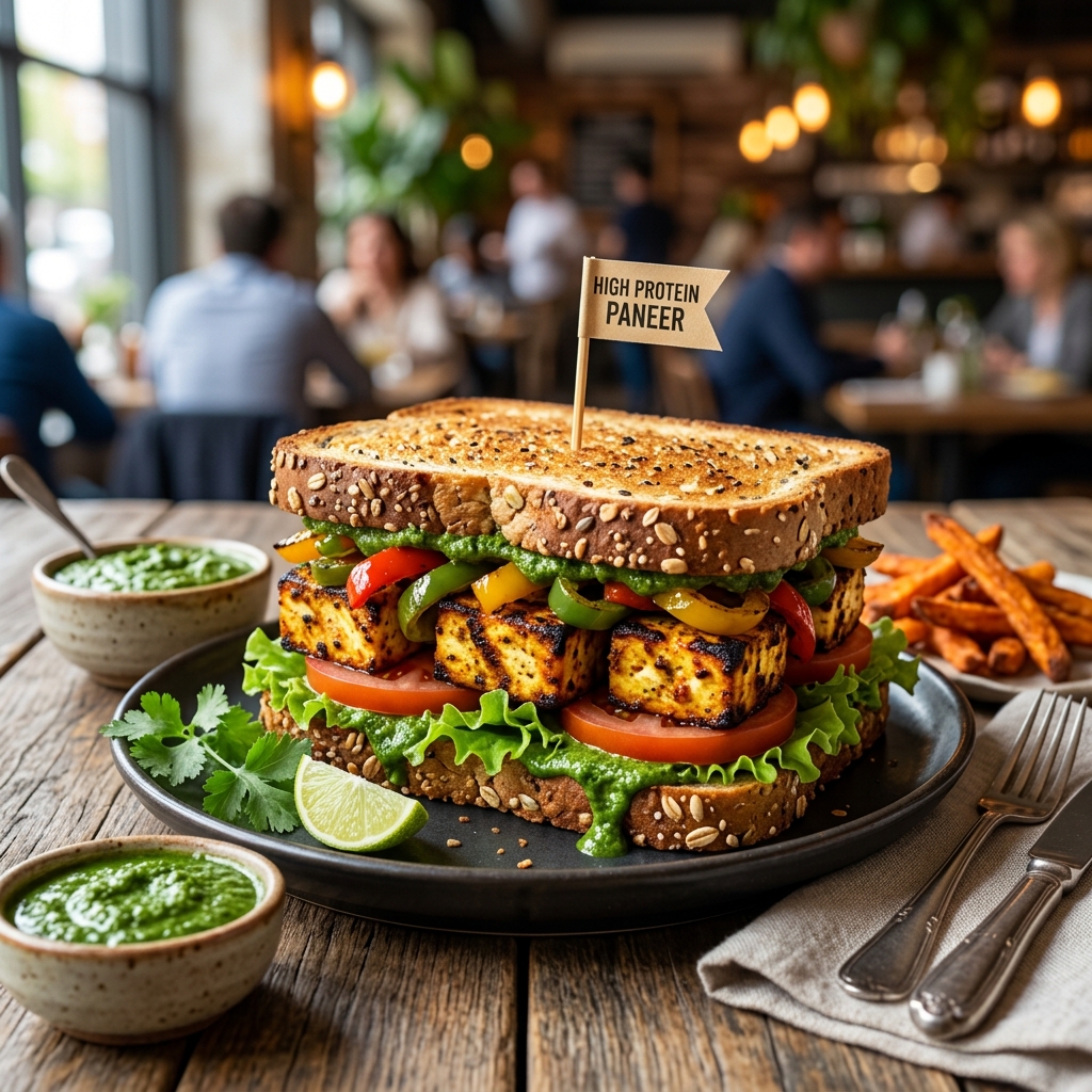 High Protein Paneer Sandwich